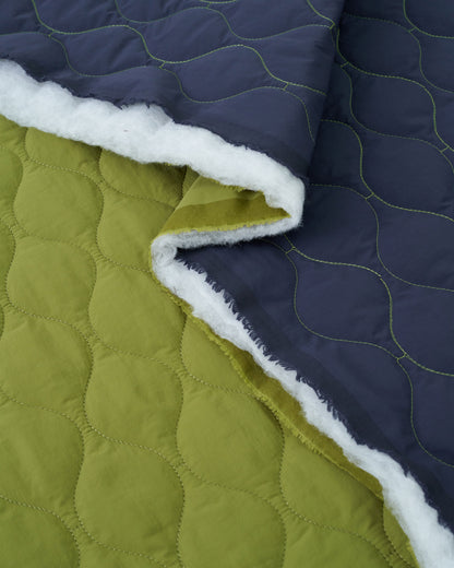Cactus Midnight Wavy Quilted Puffy Nylon