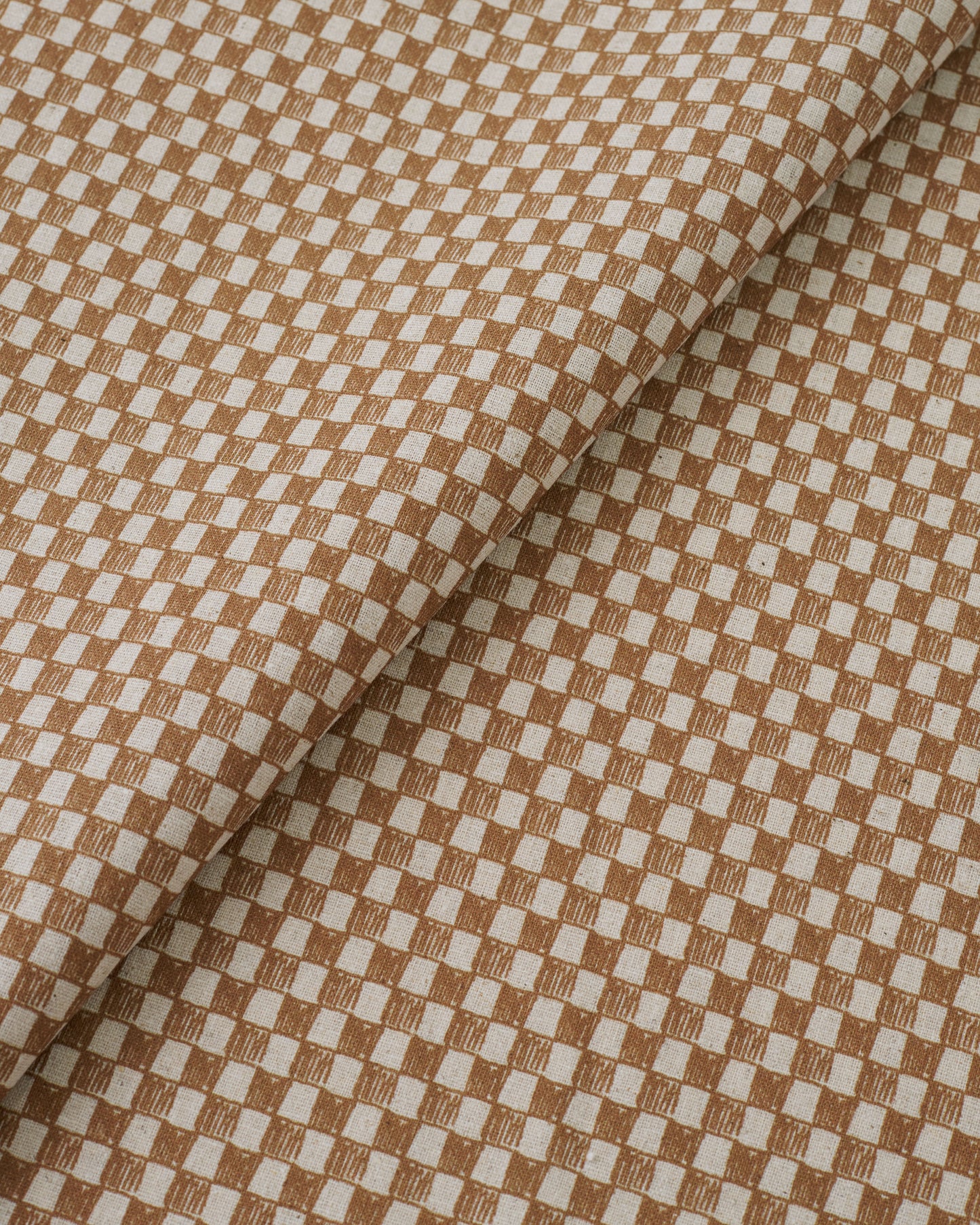 Cafe Sketchy Check Custom Printed Linen Cotton Blend
