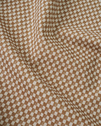 Cafe Sketchy Check Custom Printed Linen Cotton Blend
