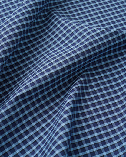 Canoe Blue Preppy Cotton Plaid