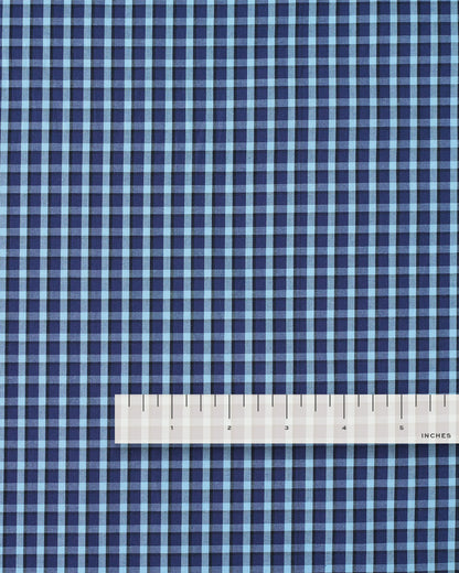 Canoe Blue Preppy Cotton Plaid
