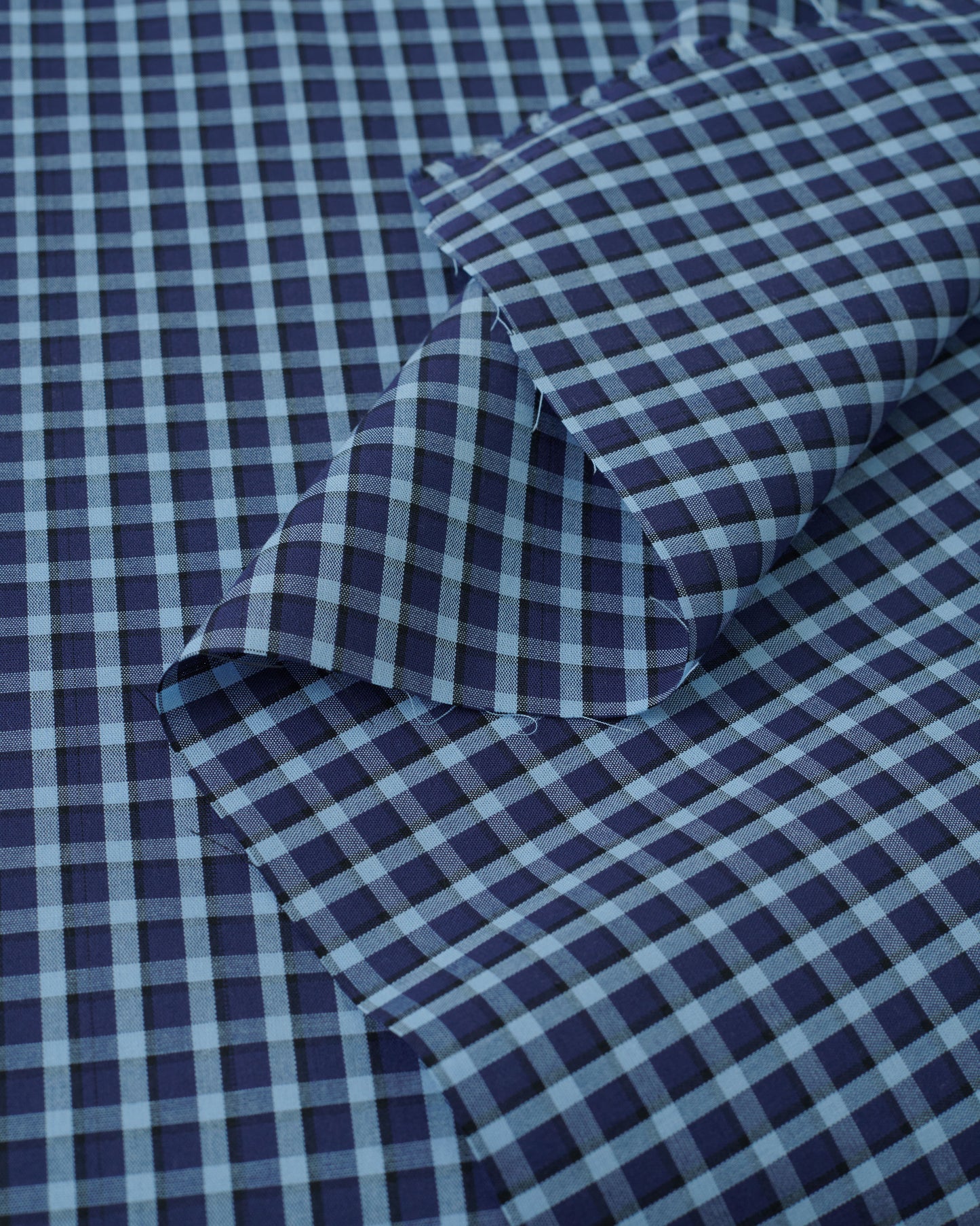 Canoe Blue Preppy Cotton Plaid