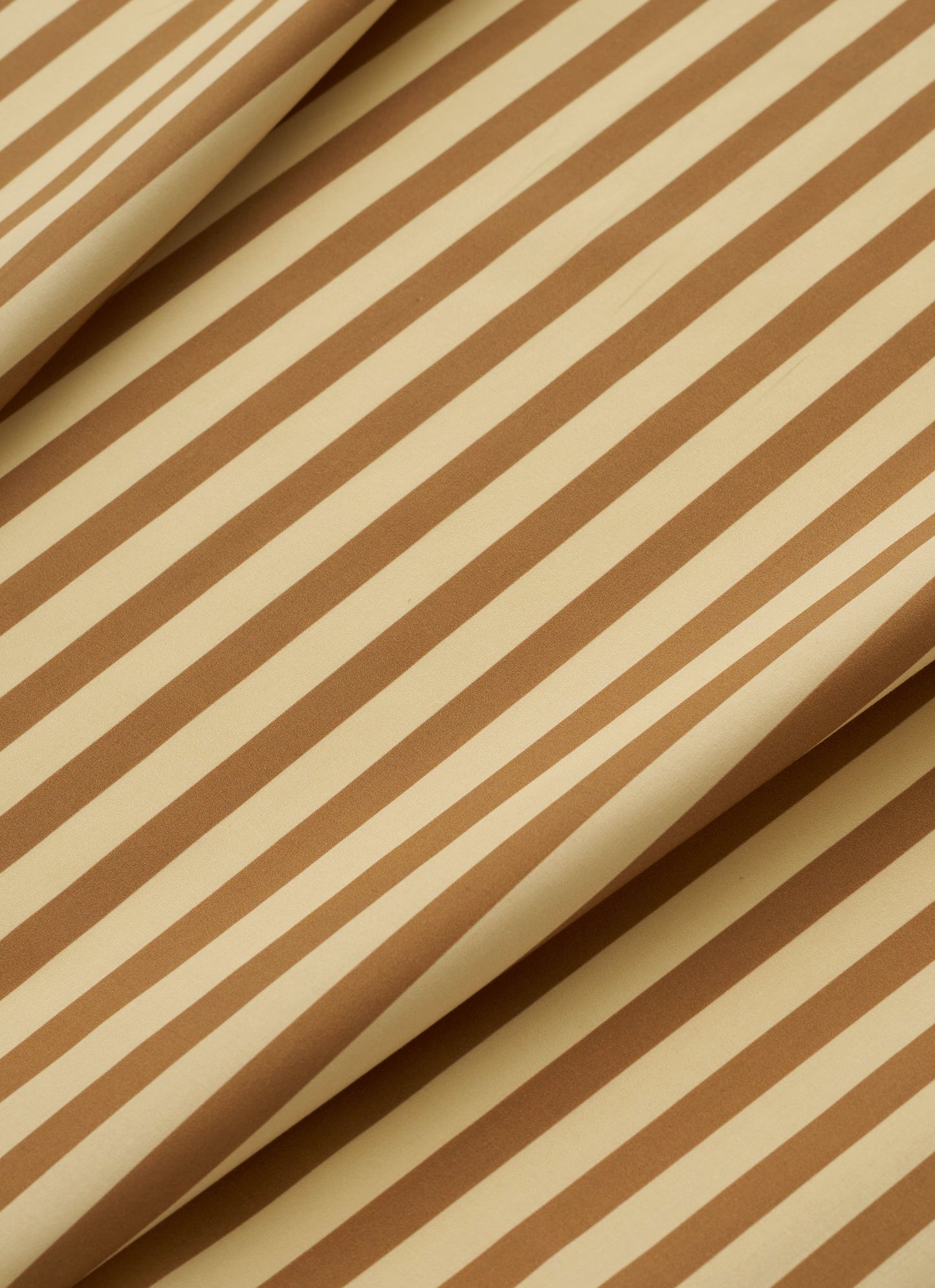 Caramel Stripe Smooth Cotton Poplin