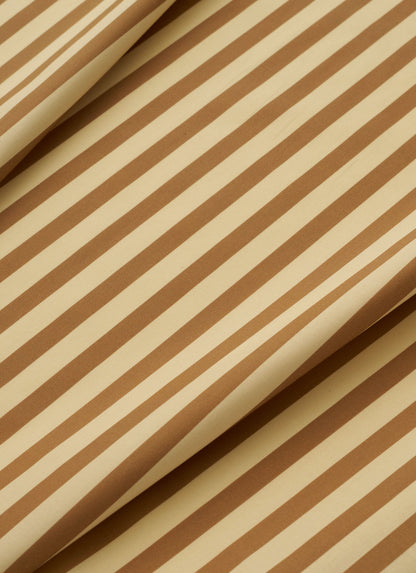 Caramel Stripe Smooth Cotton Poplin