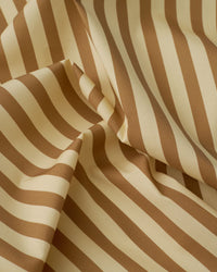 Caramel Stripe Smooth Cotton Poplin