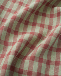 Cardamom Leaf Elongated Gingham Washed Linen