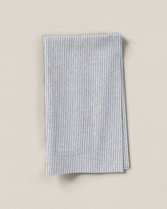 Cast Blue Railroad Stripe Stonewash Cotton Linen