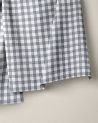Cast Blue Medium Gingham Stonewash Cotton Linen