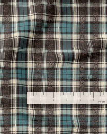 Cedar Mist Plaid Cotton Jacquard