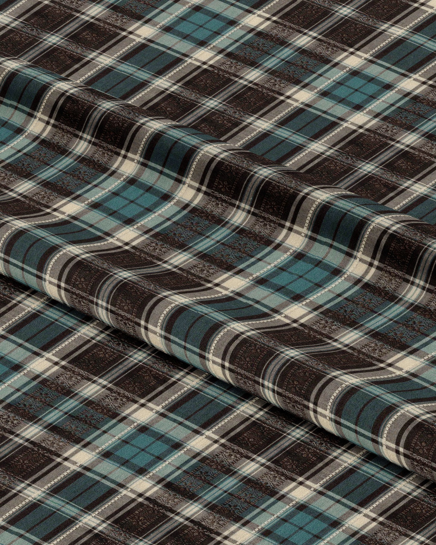 Cedar Mist Plaid Cotton Jacquard