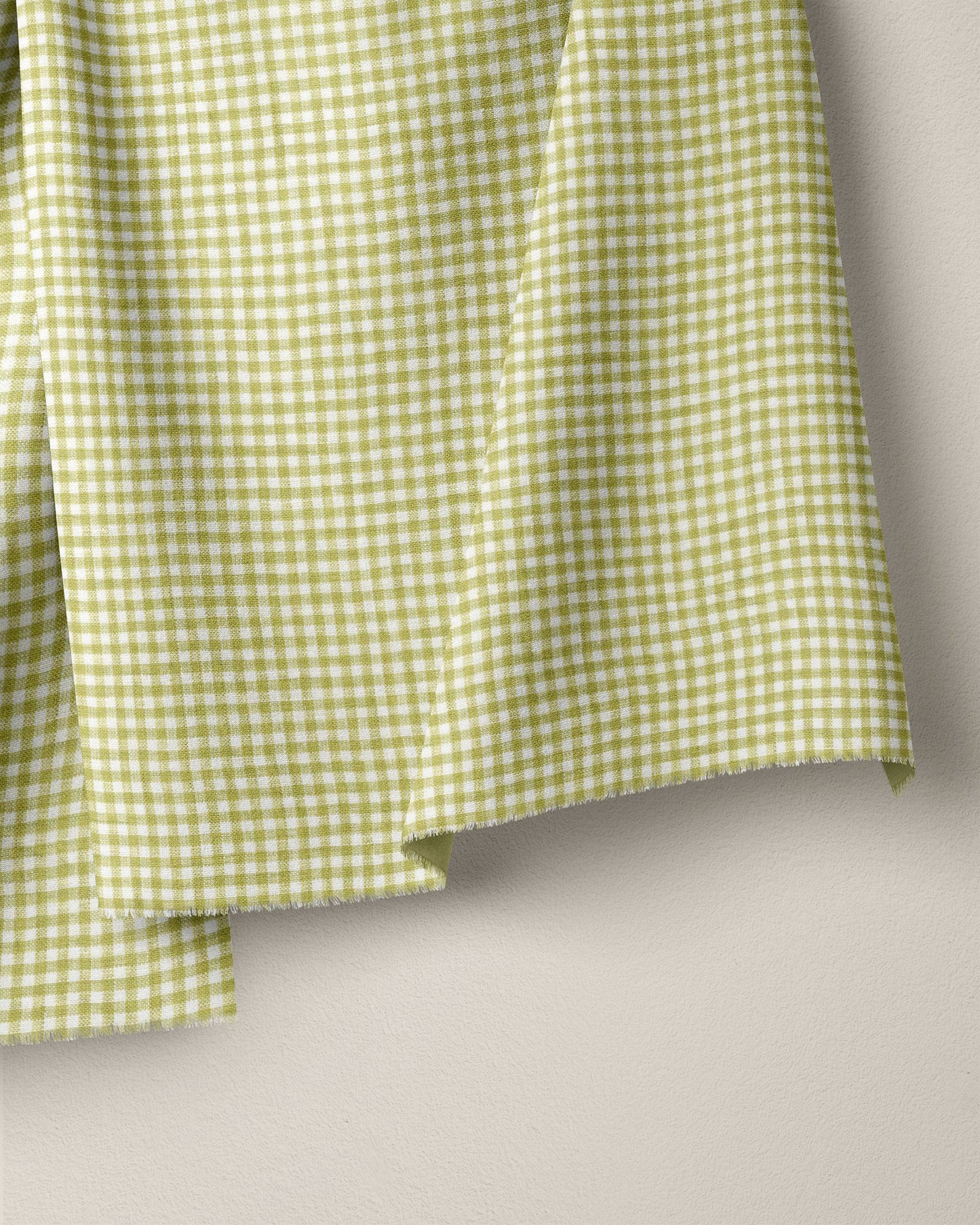 Celery Micro Gingham Linen