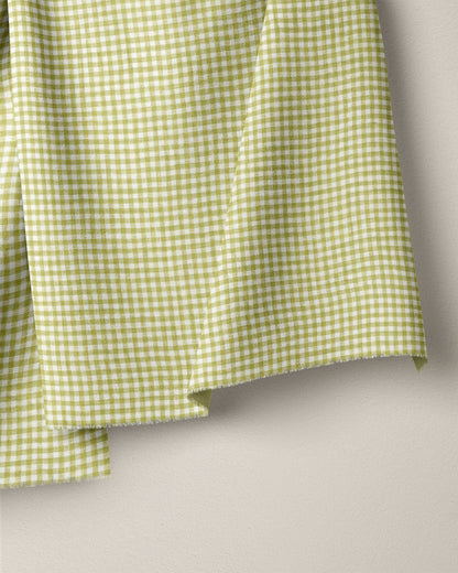 Celery Micro Gingham Linen