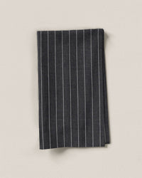 Charcoal Wide Pinstripe Cotton Shirting