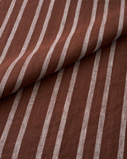 Sugared Date Home Stripe Washed Linen