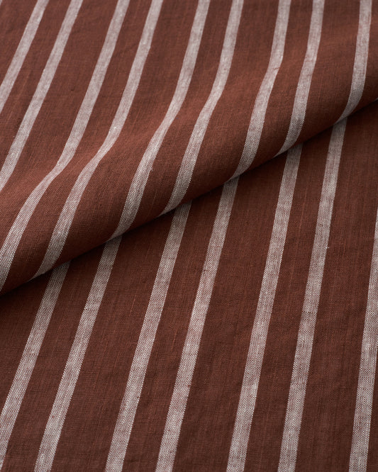 Sugared Date Home Stripe Washed Linen