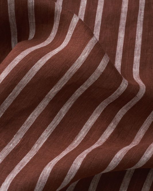 Sugared Date Home Stripe Washed Linen