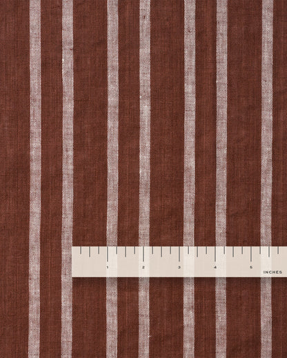 Sugared Date Home Stripe Washed Linen