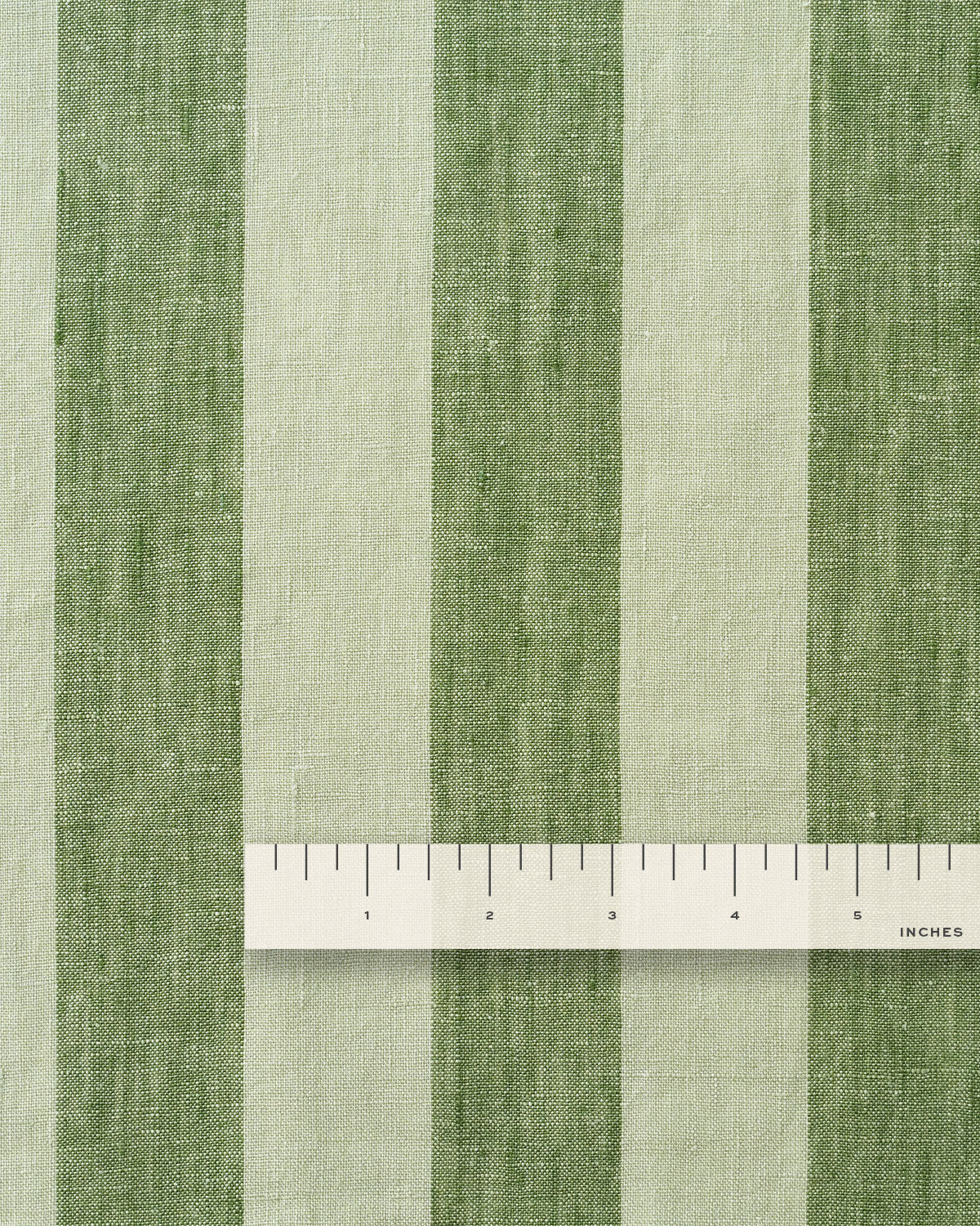 Chive Club Stripe Washed Linen