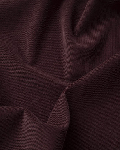 Chocolate Plum Feather Soft Cotton Corduroy