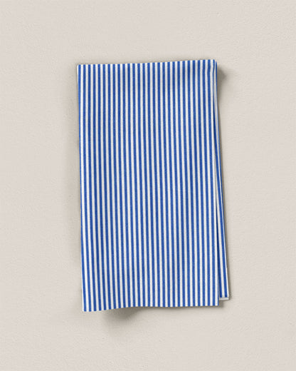 True Blue Classic Thin Stripe Cotton Shirting