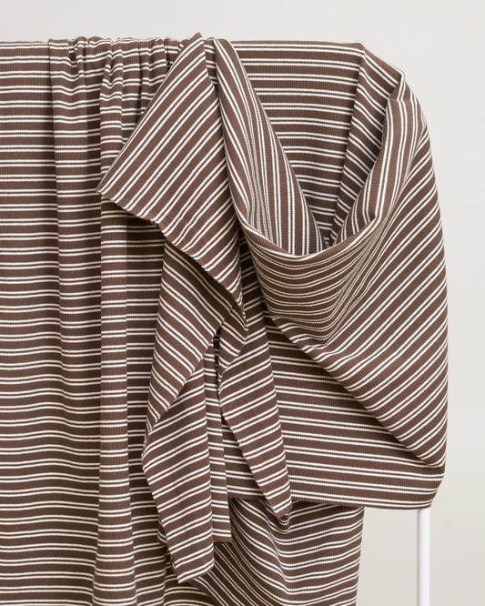 Cocoa Double Stripe Rib Knit