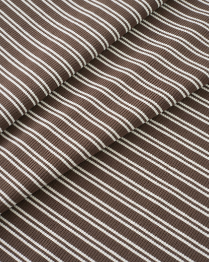 Cocoa Double Stripe Rib Knit
