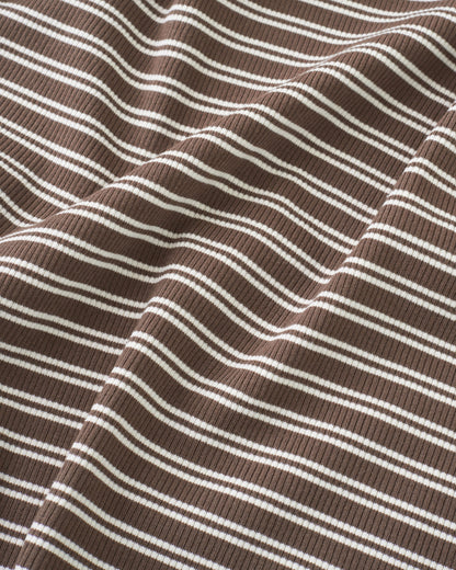 Cocoa Double Stripe Rib Knit