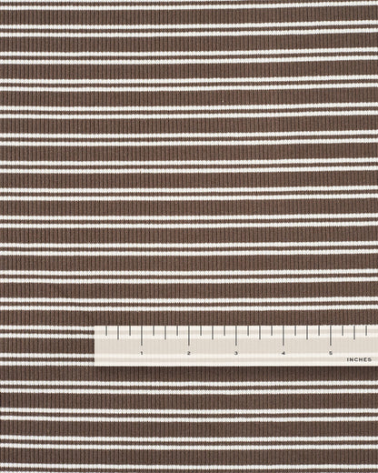 Cocoa Double Stripe Rib Knit