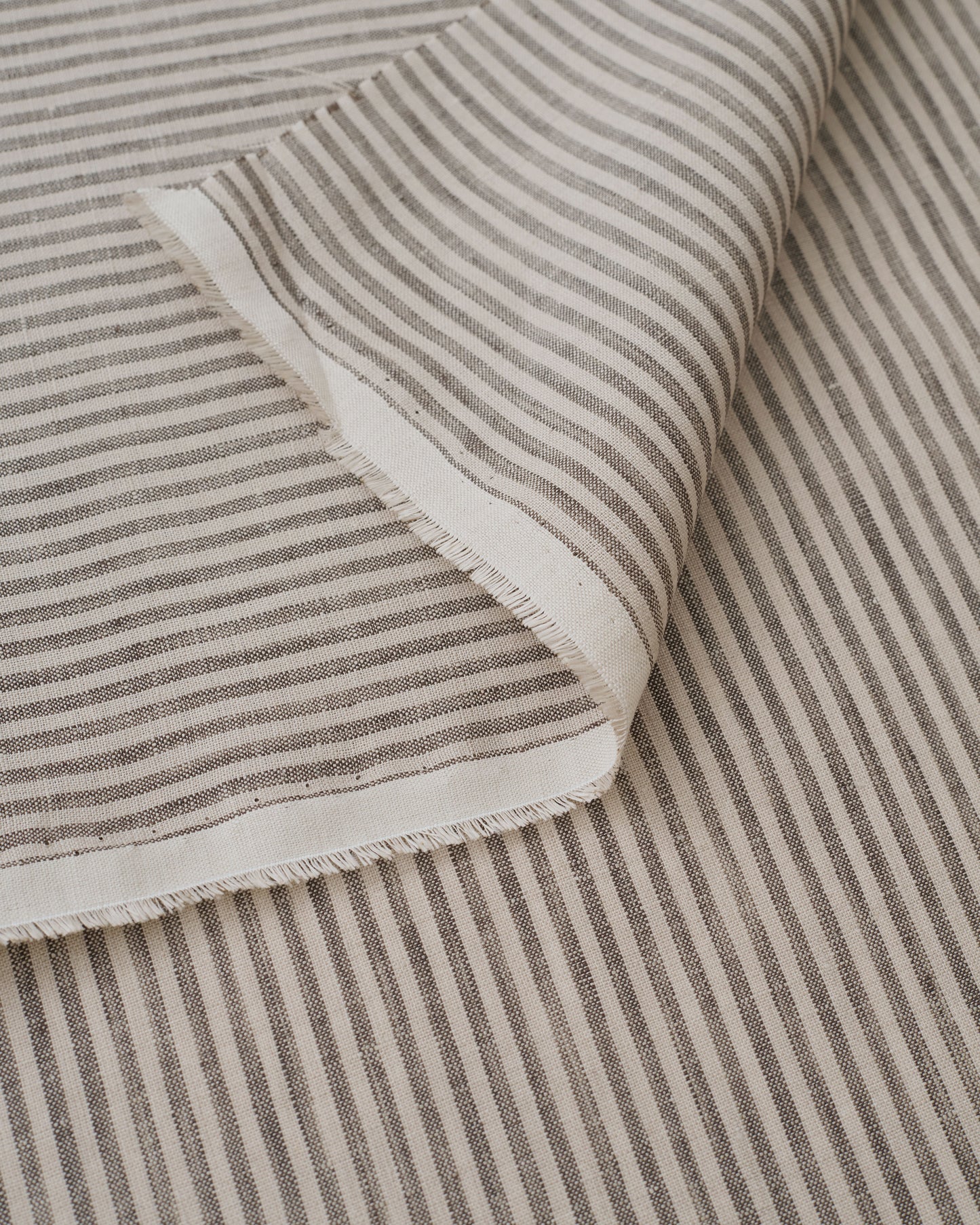 Driftwood Thin Stripe Linen