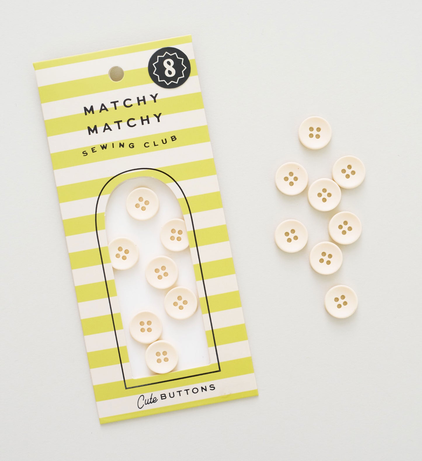 Cream Puff Mini Retro Buttons
