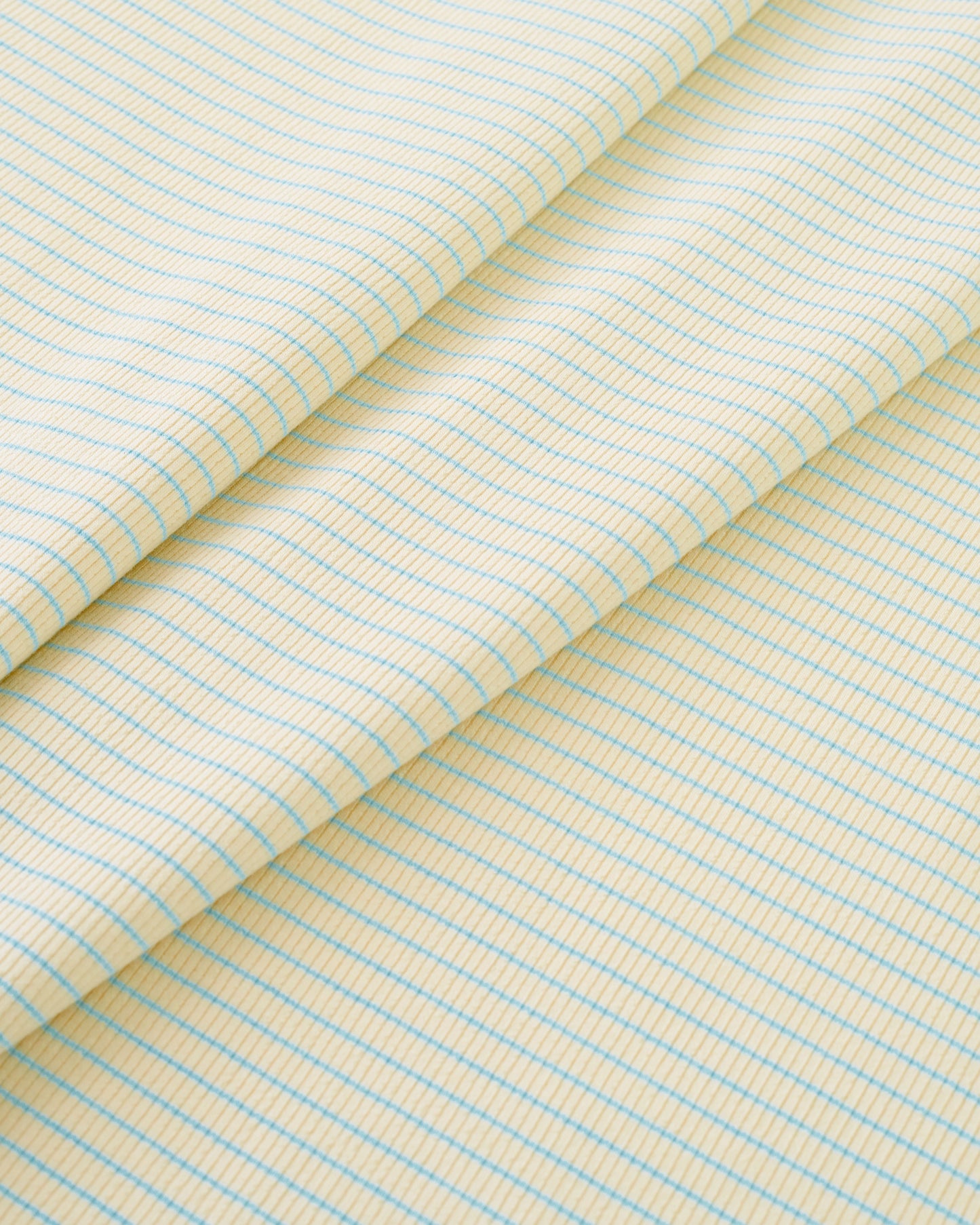 Cream and Aqua Baby Stripe Rib Knit
