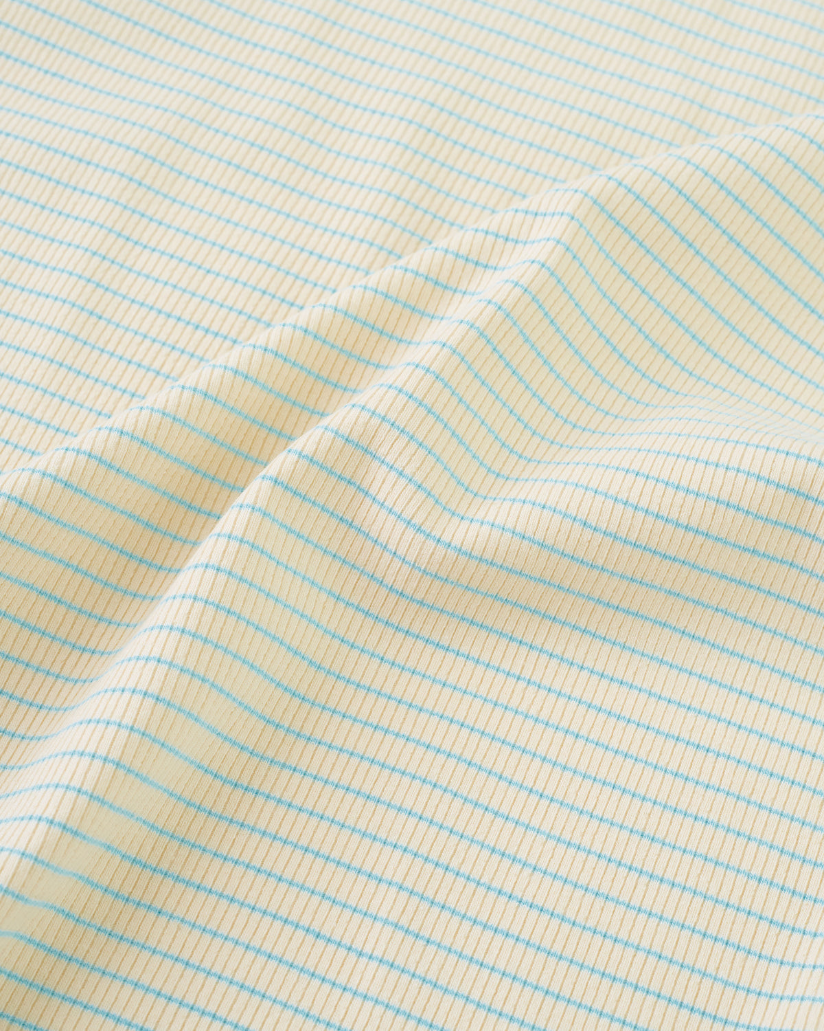 Cream and Aqua Baby Stripe Rib Knit