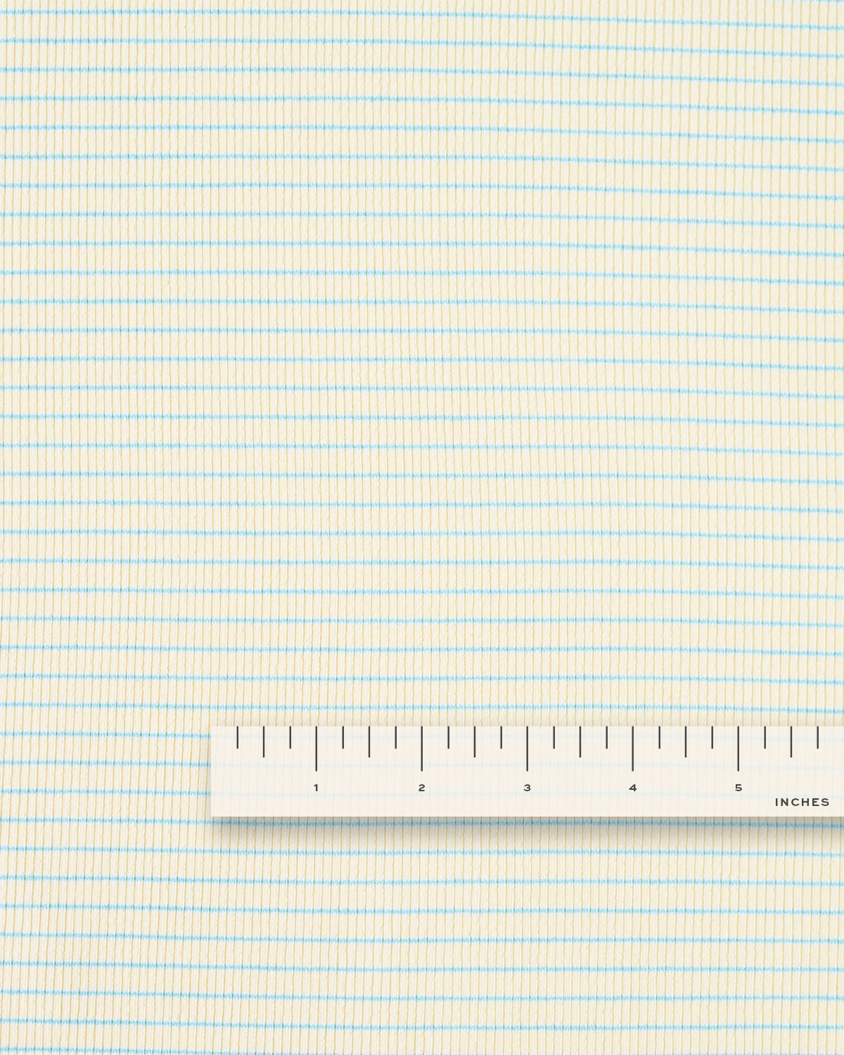 Cream and Aqua Baby Stripe Rib Knit