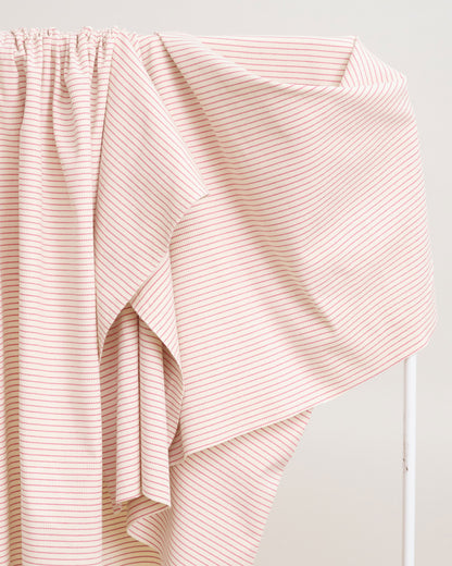 Cream and Rose Baby Stripe Rib Knit