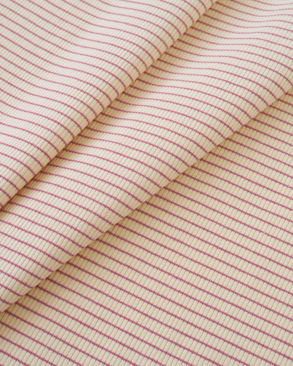 Cream and Rose Baby Stripe Rib Knit