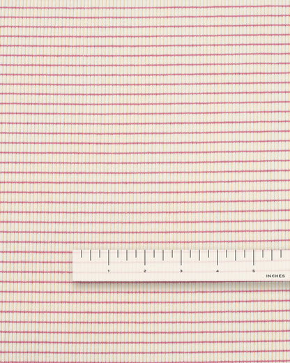 Cream and Rose Baby Stripe Rib Knit