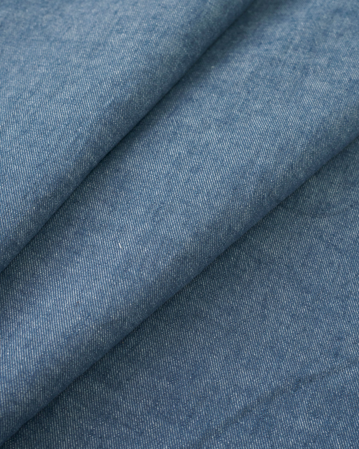 Crew Blue Linen Cotton Denim Twill