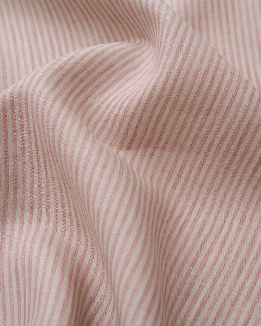 Pink Salt Thin Stripe Linen