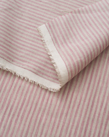 Pink Salt Thin Stripe Linen