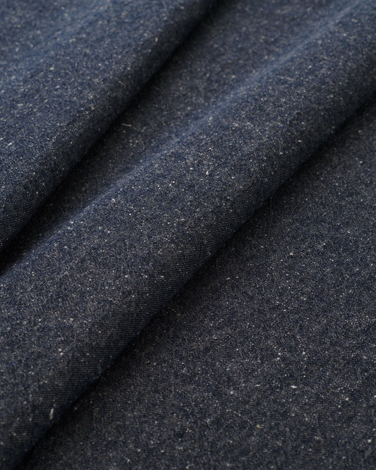 Dark Blue Cotton Neps Fleck Denim