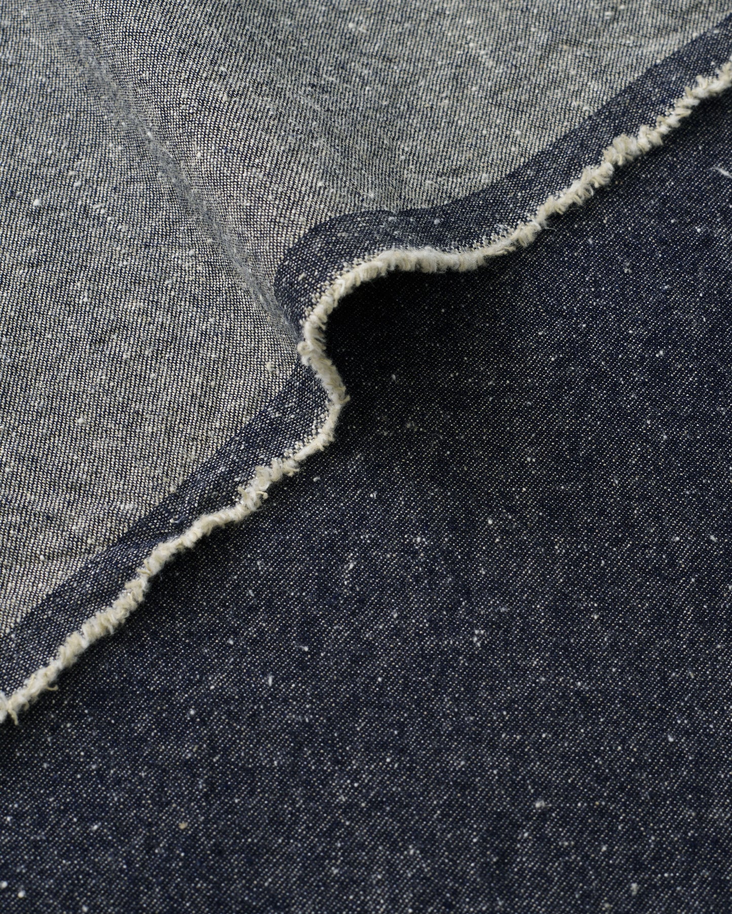 Dark Blue Cotton Neps Fleck Denim