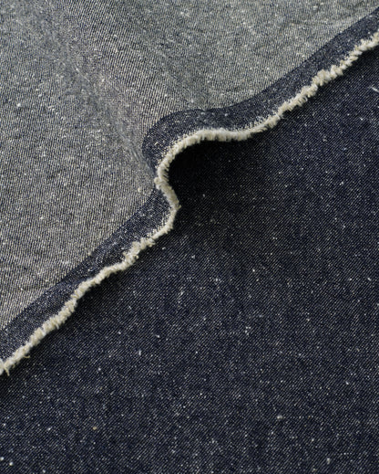 Dark Blue Cotton Neps Fleck Denim