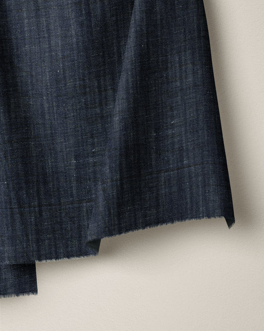 Dark Blue Slub Textured Denim