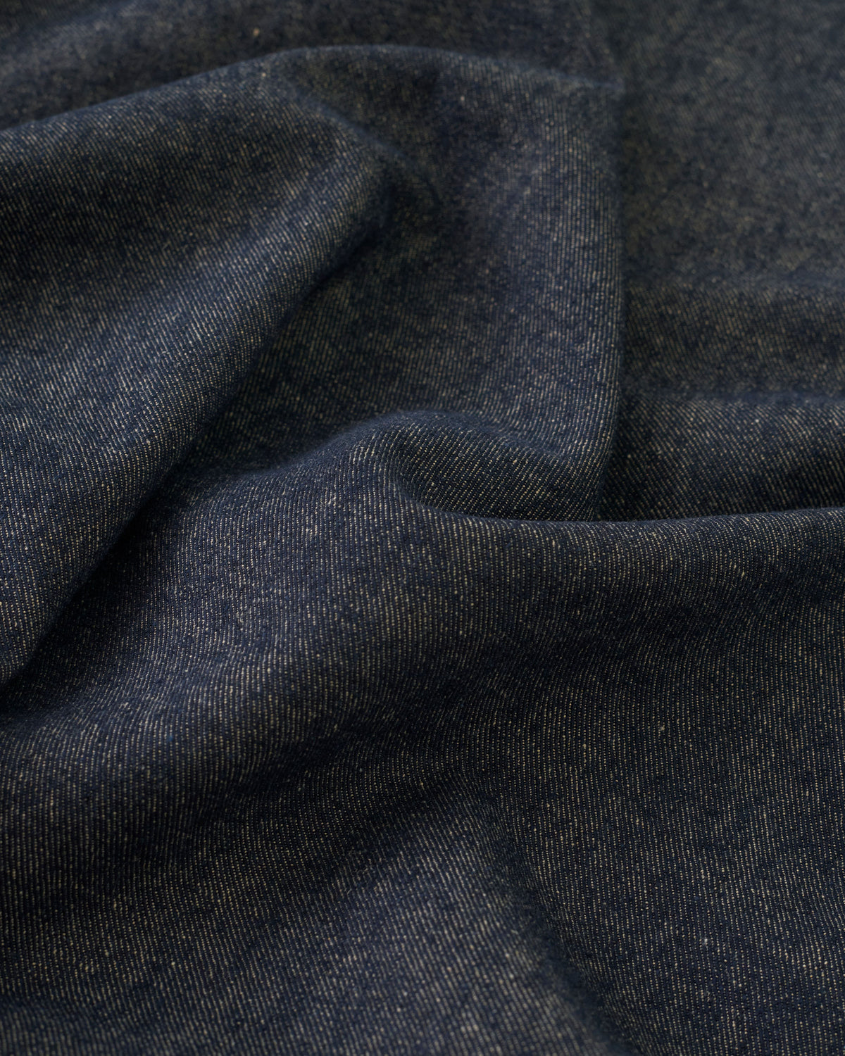 Dark Night Linen Cotton Denim Twill