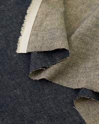 Dark Night Linen Cotton Denim Twill
