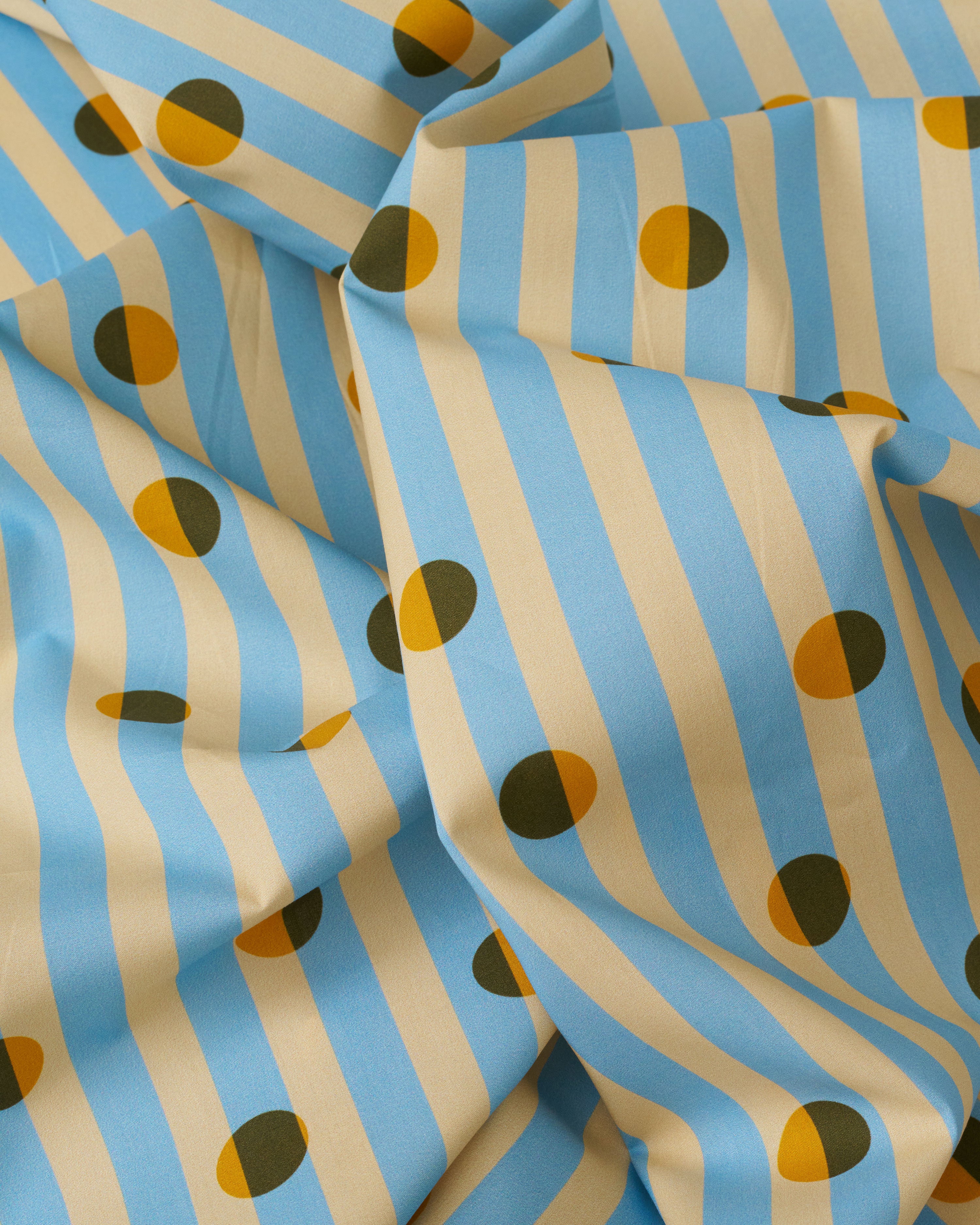Dots & Stripes Cotton Poplin Fabric – 100% Cotton, 110 GSM, 56” Wide ...