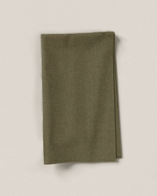 Dried Olive Cotton Linen Twill