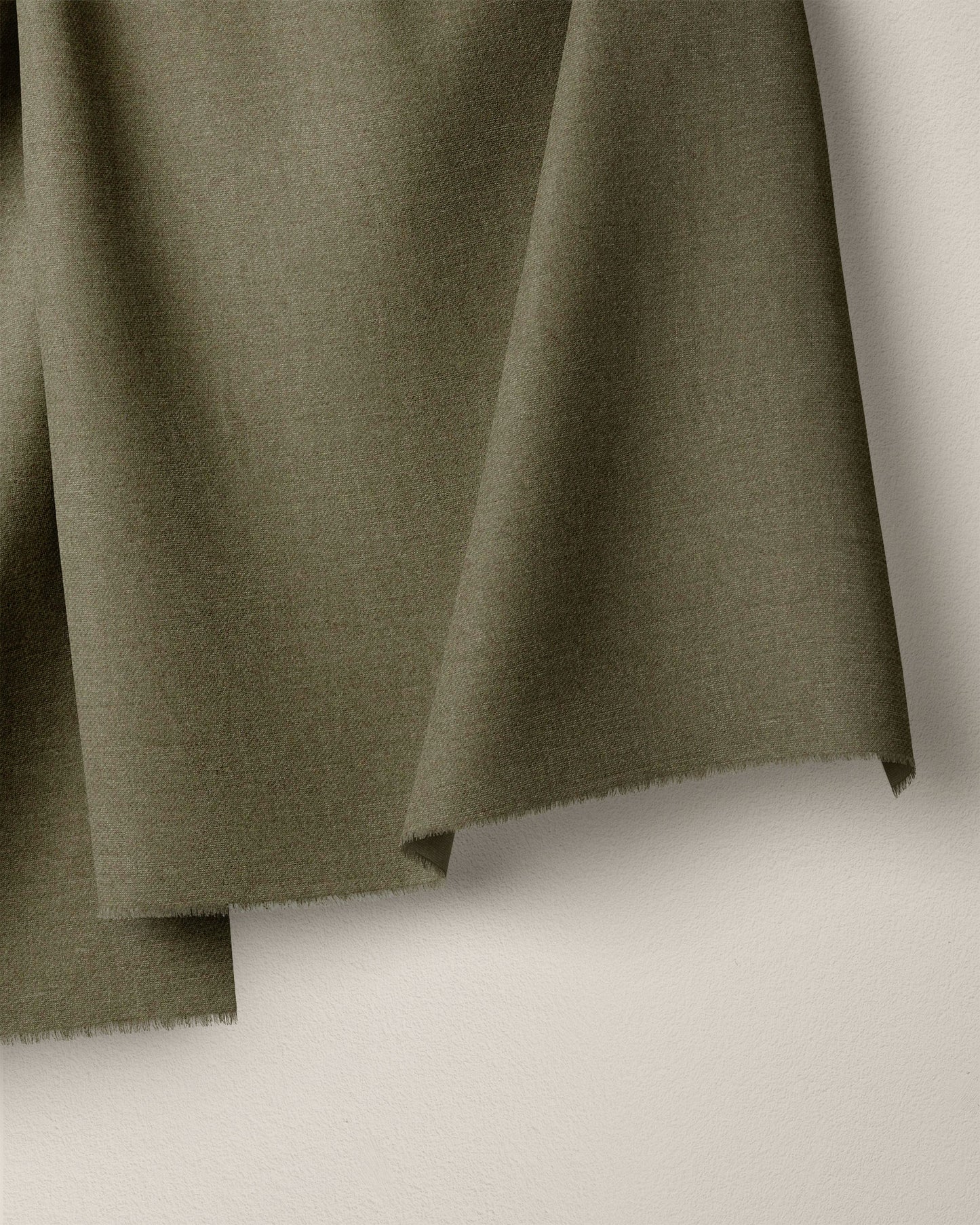 Dried Olive Cotton Linen Twill