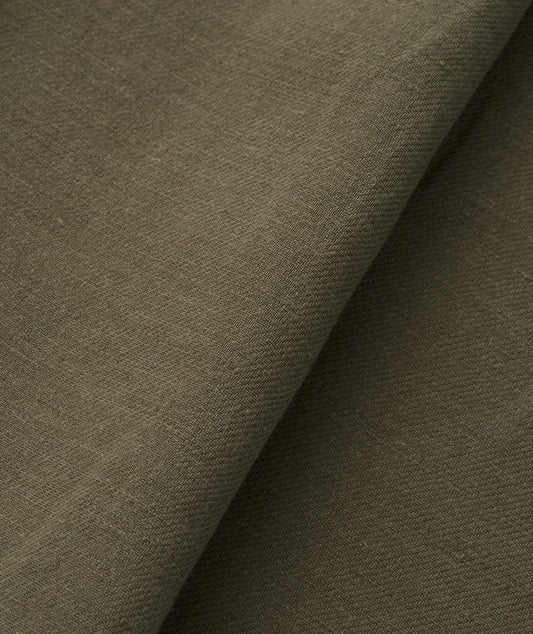 Dried Olive Cotton Linen Twill