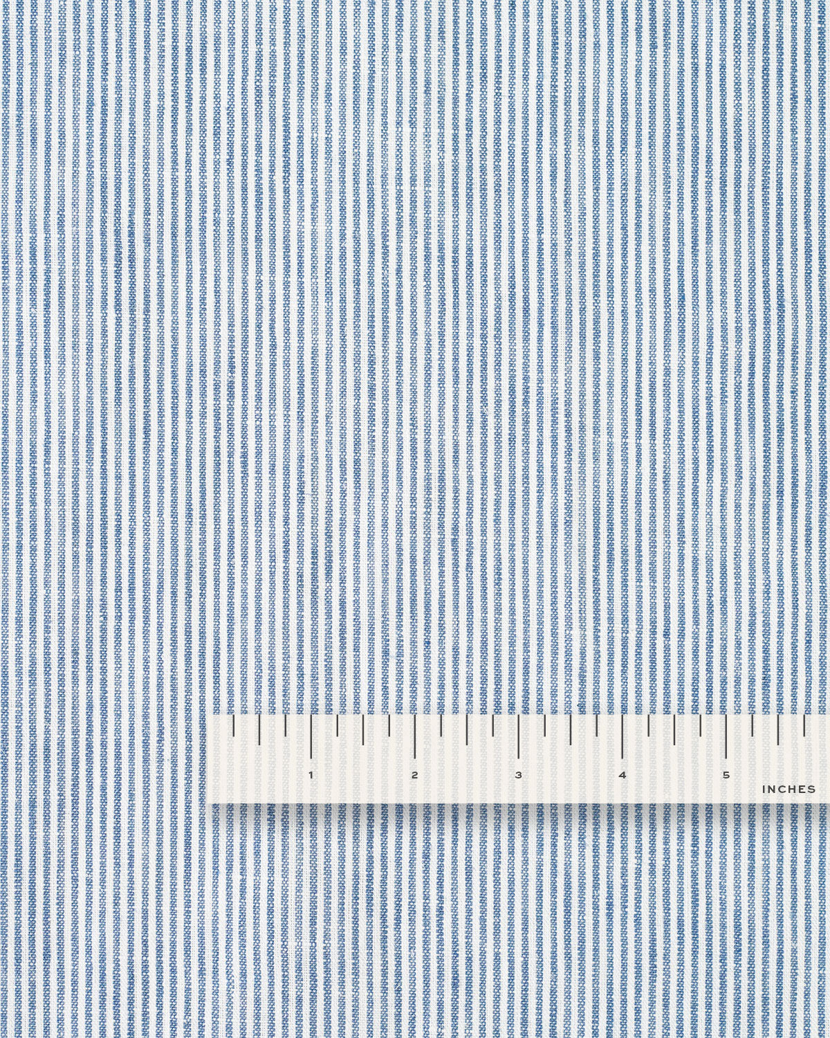 Dusty Blue Railroad Stripe Linen Rayon